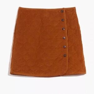 NWT Madewell Corduroy Quilted Mini Skirt Size 00